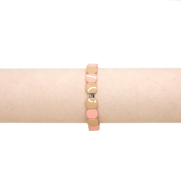 Bracciale Smaltato Rosa - Avana